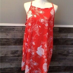 Ladies sleeveless floral mini dress (0126)